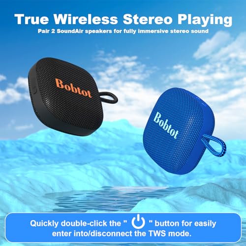 Portable Waterproof Bluetooth Speaker with 16-Hour Playtime and Rich Bass